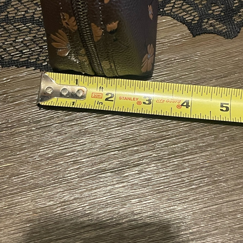 Coach Floral Embossed Brown Leather Bag. NWOT - Picture 8 of 8